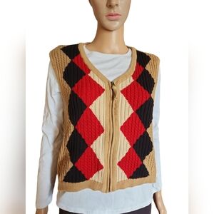 Liz Claiborne Golf Argyle Sweater Vest